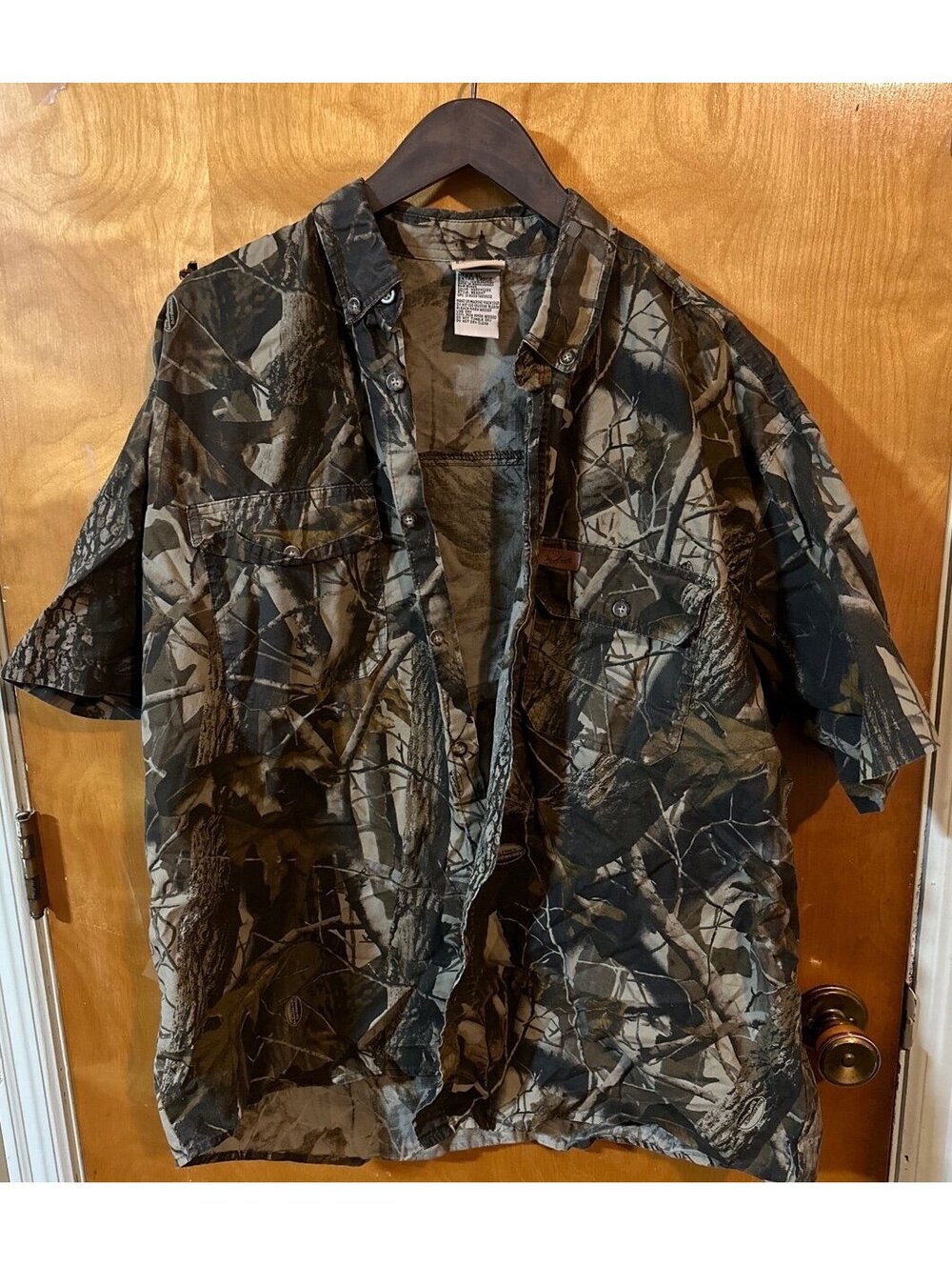 Woolrich camo button up shirt size xlarge